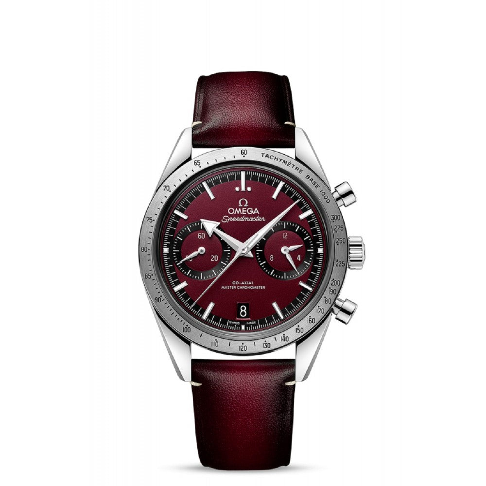 Omega Speedmaster 57 Burgundy Strap 210.30.42.20.03.003 Smith