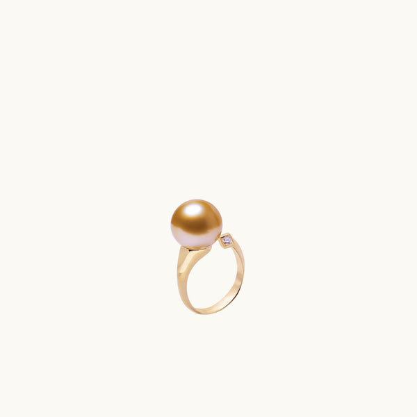 Cairo Golden South Sea Pearl and Diamond Ring - Smith and Bevill Jewelers